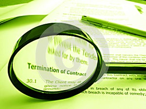 Studying conditions of a contract photo