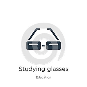 Studying glasses icon vector. Trendy flat studying glasses icon from education collection isolated on white background. Vector