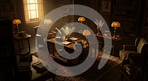 AI-Generated Study Room