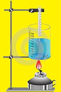 Studying the topic of thermal phenomena, water heats up in a fire - receives an amount of heat