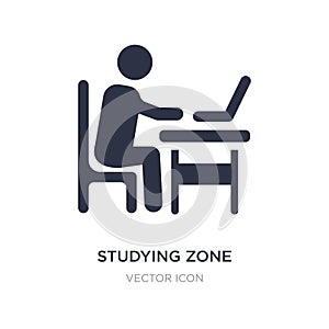 studying zone icon on white background. Simple element illustration from Other concept