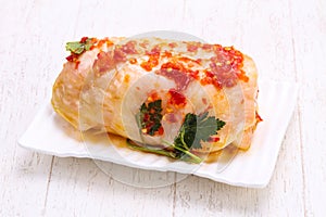 Stuffe cabbage with meat