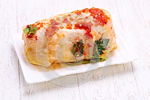Stuffe cabbage with meat
