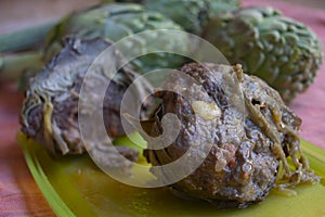 Stuffed artichokes  alla giudia photo