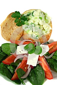 Stuffed Baked Potato And Salad