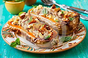 Stuffed butternut squash