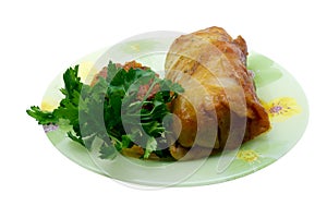 Stuffed cabbage (golubets in russian cuisine) with