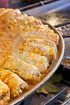 Stuffed cabbage leaf, traditional hungarian food