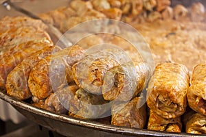 Stuffed cabbage leaf, traditional hungarian food