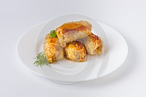 Stuffed cabbage leaves with meat traditional romanian cuisine