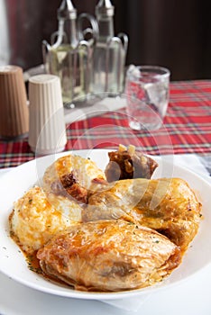 Stuffed cabbage lunch plate in traditional Serbian way called Sarma photo
