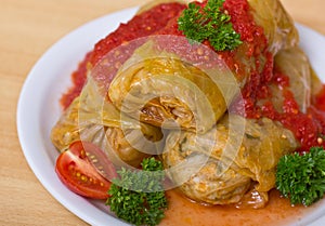 Stuffed cabbage rolls