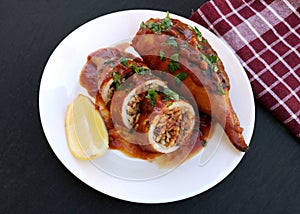 Stuffed calamari