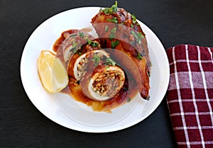 Stuffed calamari