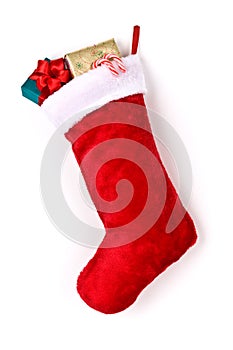 Stuffed Christmas stocking photo