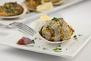 Stuffed clams appetizer