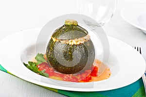 Stuffed courgette