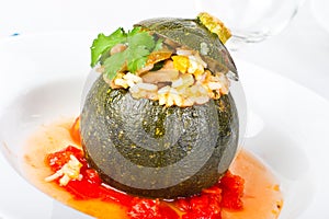 Stuffed courgette