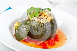 Stuffed courgette