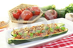 Stuffed courgette