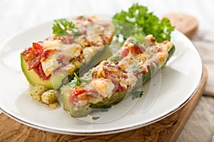 Stuffed courgettes