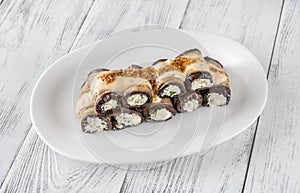 Stuffed eggplant rolls