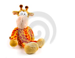 Stuffed Giraffe isolated on white background