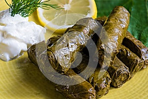 Stuffed grape leaves