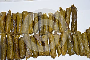 Stuffed grape leaves in Turkish style