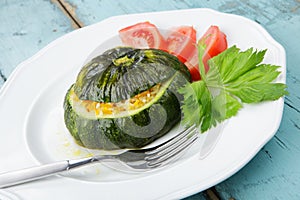 Stuffed Pattypan Squash