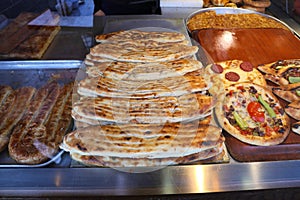 Stuffed pide bread in Istanbul, Turkey