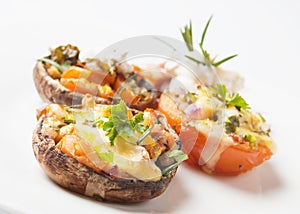 Stuffed portabello mushrooms photo