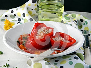 Stuffed red pepper