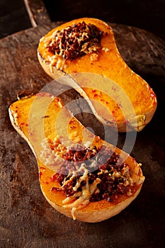 Stuffed roasted butternut squash