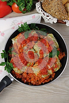 Stuffed savoy cabbage