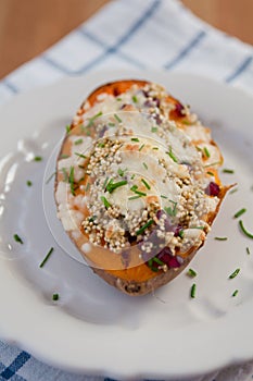 Stuffed sweet potatoes with quinoa