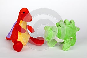 Stuffed toy dinosaurs