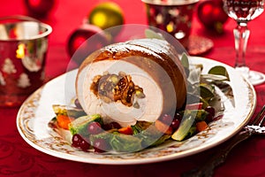 Stuffed turkey breast