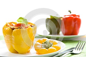 Stuffed yellow pepper