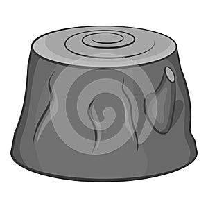 Stump icon, black monochrome style