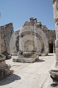 Stumps of massive stone columns