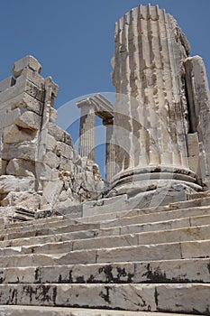 Stumps of massive stone columns