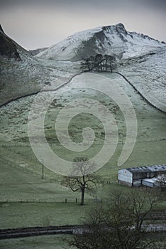 Stuning Winter landscape image of Chrome Hill and Parkhouse Hill