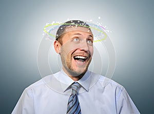 Stunned with happiness business manager photo