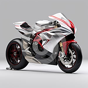 Stunning 3d Mv Agusta Motorcycle Renderings On White Background