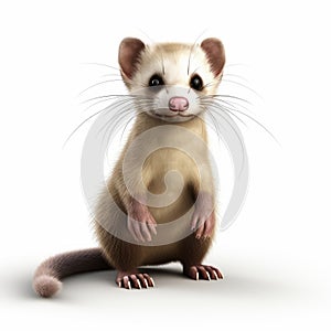 Stunning 3d Render Of Ferret With Clear Edge Definition