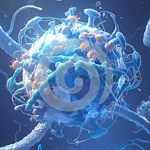 Stunning 3D Rendition of a Cancer Cell Under the Microscope
