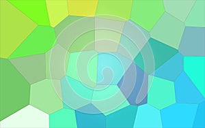 Stunning abstract illustration of yellow and green blue bright Gigant hexagon. Nice background for your prints.