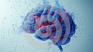 Geometric Mind: Abstract Brain with Triangular Polygon Network