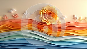 Organic Orange Waves: Abstract Colored Texture Background